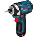 Аккумуляторный гайковерт уд. BOSCH GDR 10,8-LI L-BOXX (0.601.9A6.977) 10.8В 2x2.0Ач LiION 0-2600об/мин 105Нм
