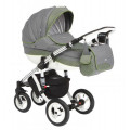 Adamex Aspena Delux - коляска 2 в 1 (серая с принтом горошек 356W) Adamex Aspena Delux - коляска 2 в 1 (серая с принтом горошек 356W)