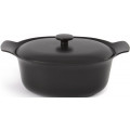 Кастрюля Berghoff чугунная овальная с крышкой Ron 22*28см 5,2л (черная)