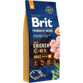Корм для собак средних пород Brit Premium by Nature Adult M, курица, 15 кг