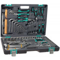 Набор инструментов Stels 14107 1/2'' 3/8'' 1/4'' CrV пластиковый кейс 142 пр.