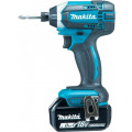 Гайковерт аккумуляторный MAKITA DTD152RME уд 18В 2х4Ач LI-ION 0-3500об/м 1/4'' 1.3кг 165Нм