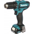 Аккумуляторная дрель MAKITA DF331DWAE 10.8В 2х2Ач Li-ion слайдер БЗП-10мм 0-450\1700об\м 30\14Нм 1.1кг чемодан