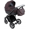ROAN Bass - коляска универсальная 2 в 1 Chevron BURGUNDY, (коричневый) пласт.короб