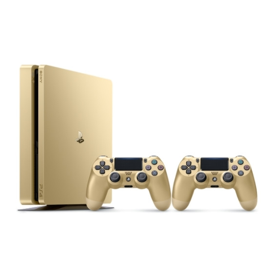 Игровая приставка Sony Playstation 4 Slim (500GB) + dualshock, золотая