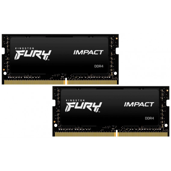 Память оперативная DDR4 SO-DIMM 16Gb (2x8Gb) Kingston Fury Impact 2666MHz CL15 (KF426S15IBK2/16)