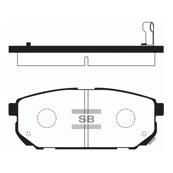 Колодки тормозные передние SANGSIN BRAKE SP1403 для KIA Optima 10-> /для 18" диска